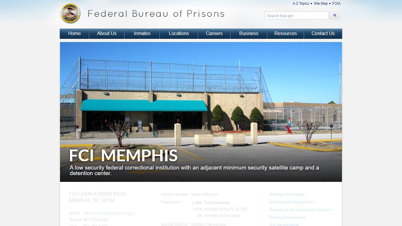 FCI Memphis - Federal Bureau of Prisons